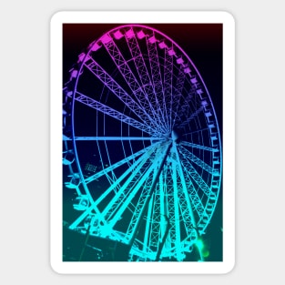 Pastel Brisbane City - Wheel of Brisbane Sticker